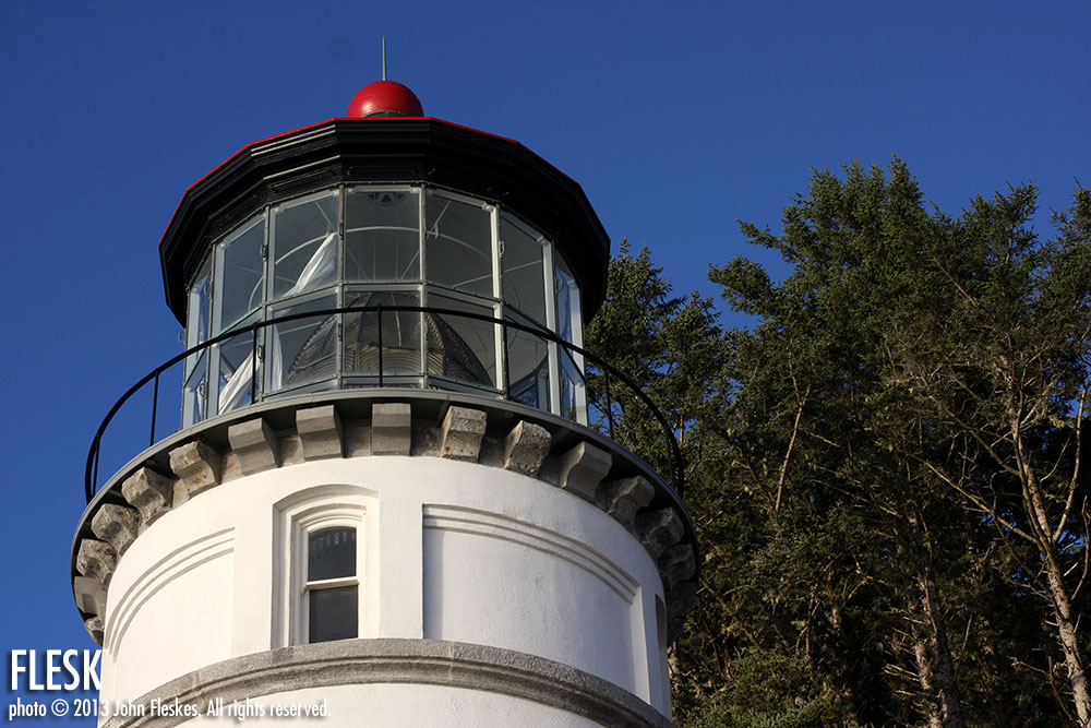 The Heceta Head Lighthouse in Oregon. It wasn't all cloudy skies!