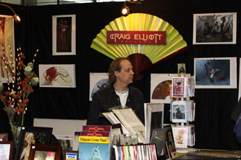 Craig Elliott at his booth just down the aisle from us at WonderCon.