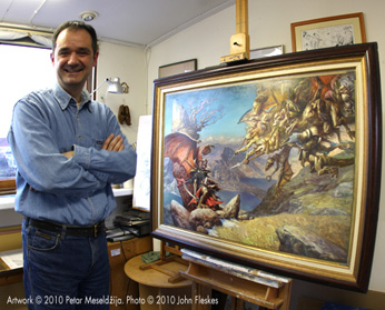 Petar Meseldžija in His Studio