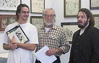 Wesley St. Clair, Joe Kubert and Victor Williamson. Photo courtesy The Kubert School.